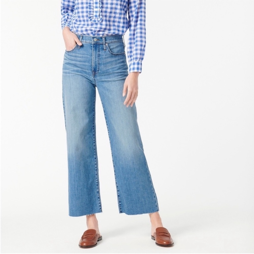 J Crew slim wide leg jeans Light Blue Wash Women's Denim Size 26